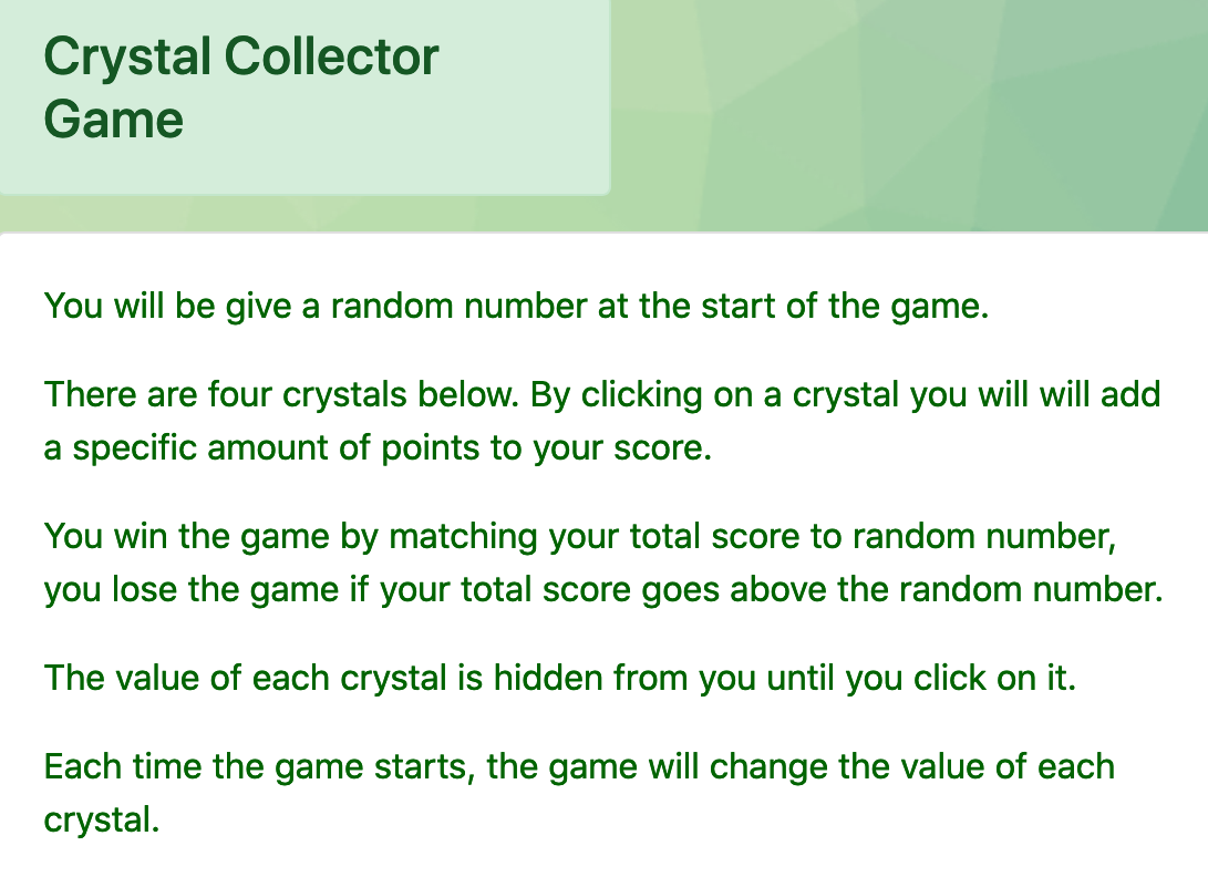Crystal Collector